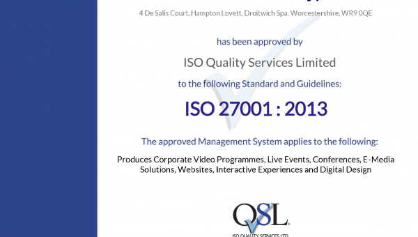 We're ISO 27001 re-certified!